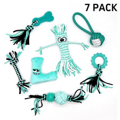 Dog Chew Toy with Rope 7 Pack for Pets