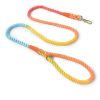 5 FT Dog Leash Cotton Rope Colorful Rainbow for Pets