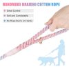 5 FT Dog Leash Cotton Rope Colorful Rainbow for Pets