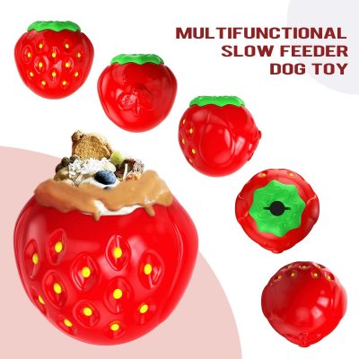 Multifunctional slow feeder dog toy